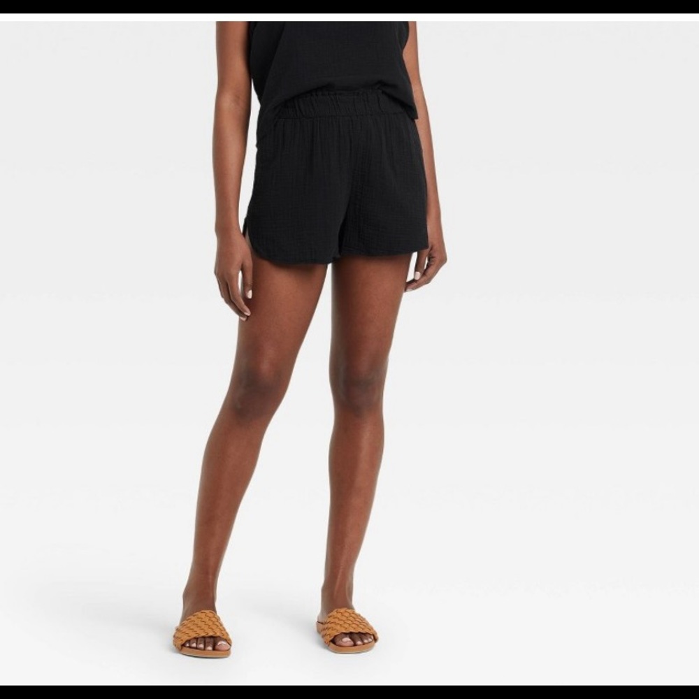 High Waisted Gauze Shorts